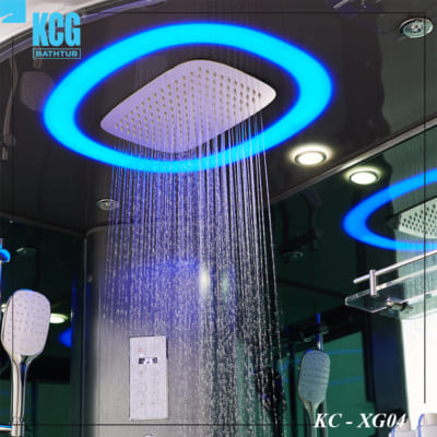 Sen tắm trần cùng hệ thống đèn Led chiếu sáng của bồn xông hơi KC - XG04