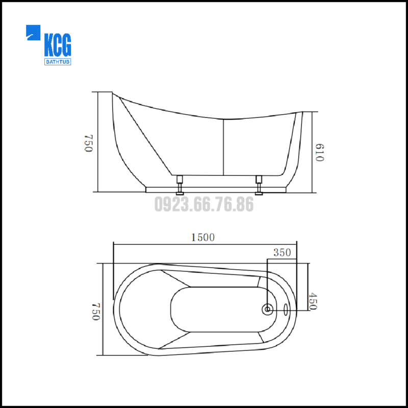 bồn tắm ngâm KC F01