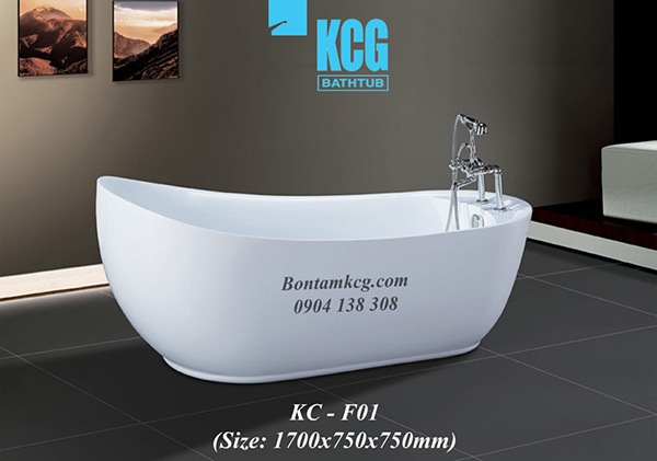 Thiết kế bồn tắm KC - F01 được trang bị vòi sen tiện nghi